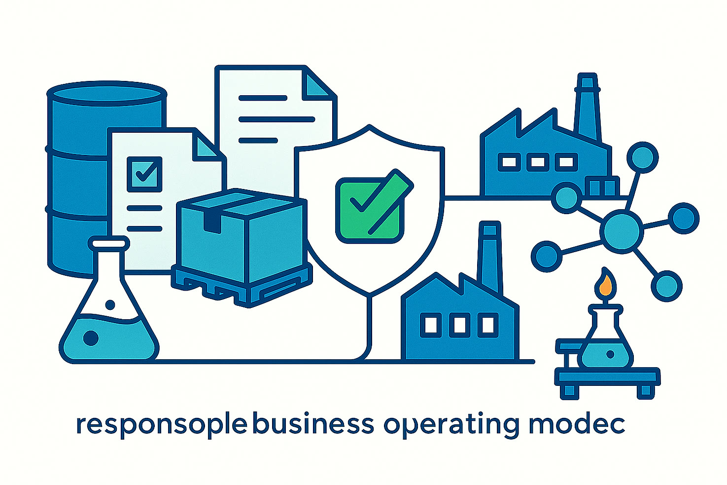 Illustration of supplier qualification, quality release, regulatory documentation, logistics and technical service in specialty chemicals